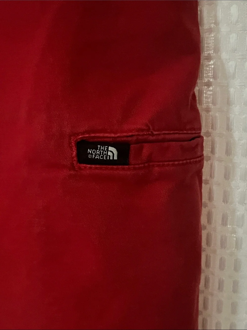 The North Face Red Stretch Chino Shorts 34R Cotton Casual Hiking Summer